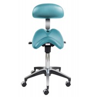 Plasdent SADDLE DOCTOR STOOL, WIDE, BACK REST